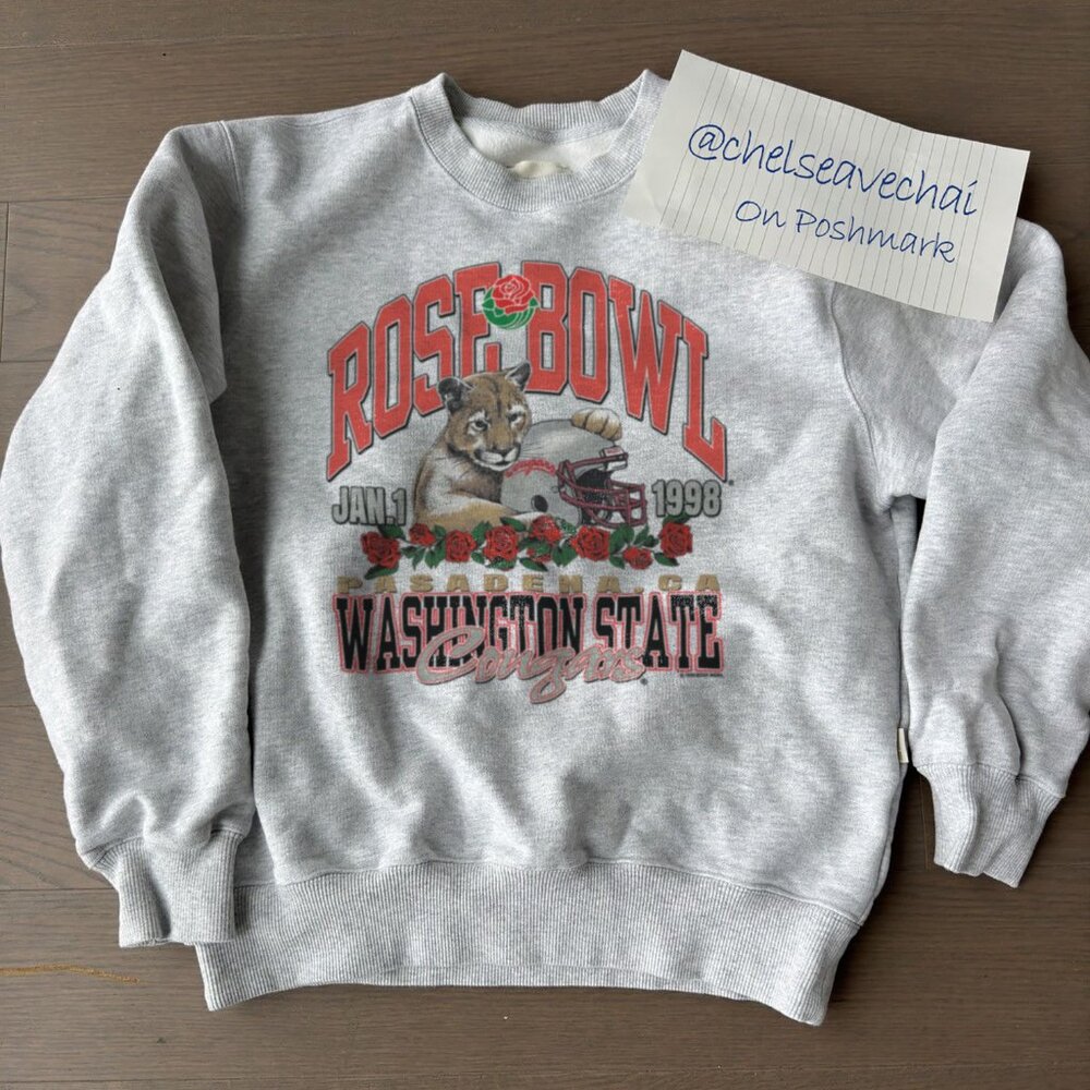 Vintage University of Washington State Cougars 1998 Rose Bowl Football Shirt Tee